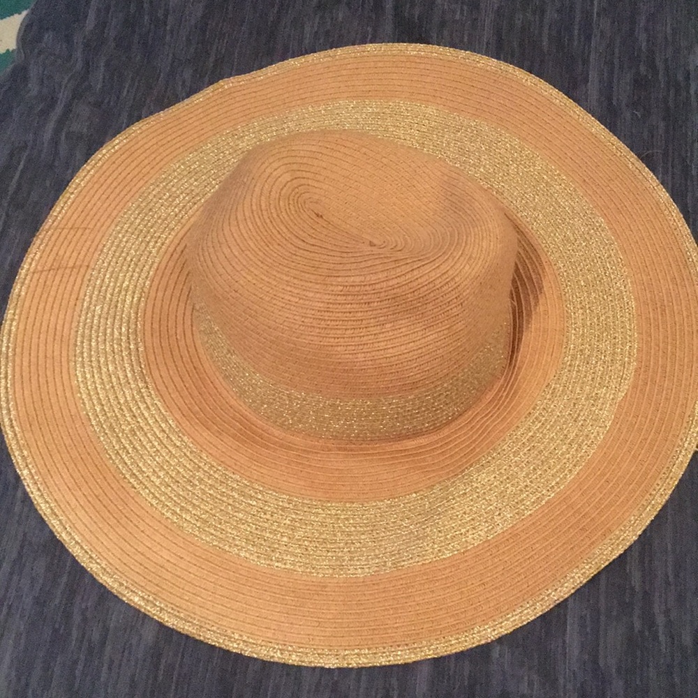 Gold and tan sunhat